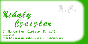 mihaly czeizler business card